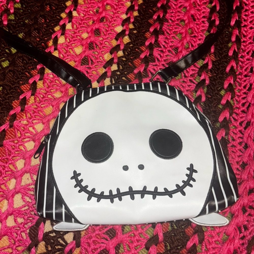 Jack Skelton Face Nightmare Before Christmas Crossbody Bag Disney - Picture 2 of 12